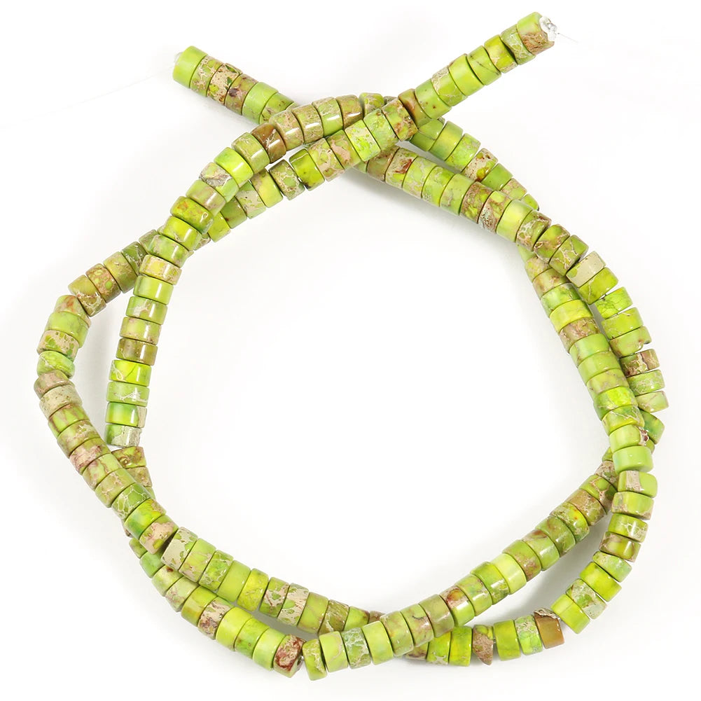 Natural Imperial Jasper Flat Round Loose Beads – 2x4mm, 15 Inch Strand, DIY Bracelet