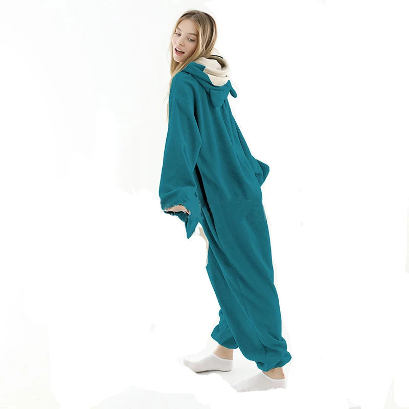 Snorlax Kigurumi Adult Onesie Pajama – Fleece Anime Bodysuit, Sizes S–XXL, 3 Colors