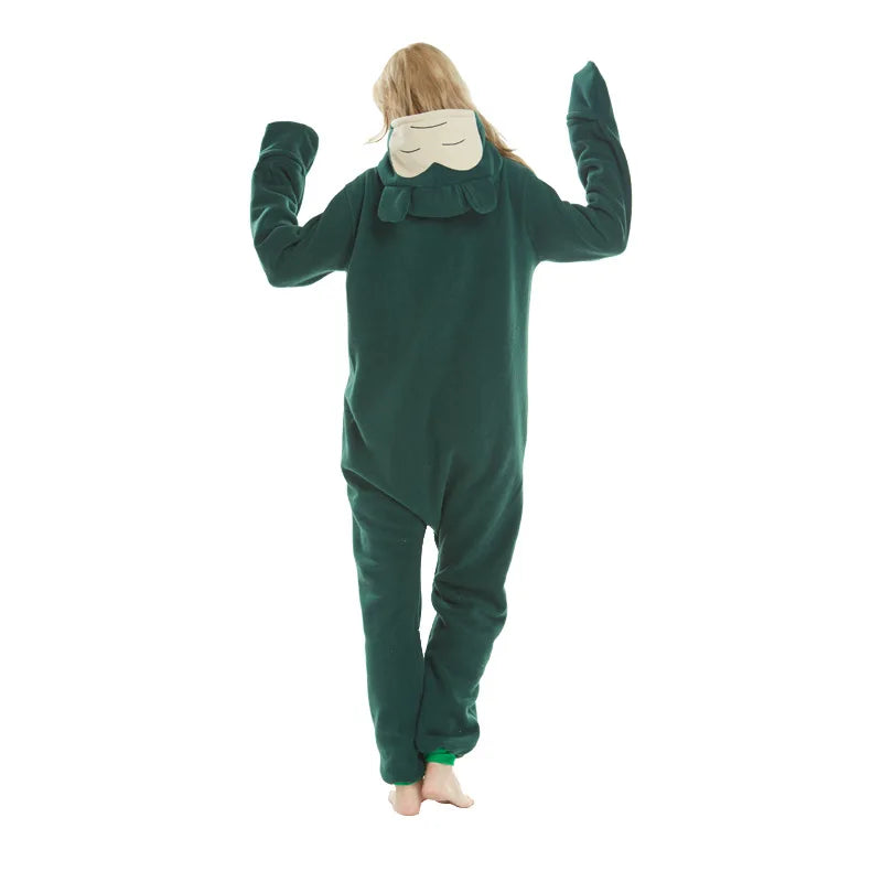 Snorlax Kigurumi Adult Onesie Pajama – Fleece Anime Bodysuit, Sizes S–XXL, 3 Colors