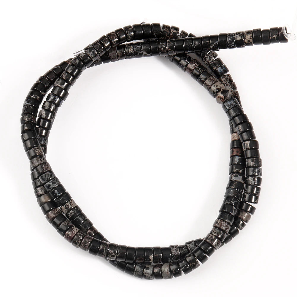Natural Imperial Jasper Flat Round Loose Beads – 2x4mm, 15 Inch Strand, DIY Bracelet