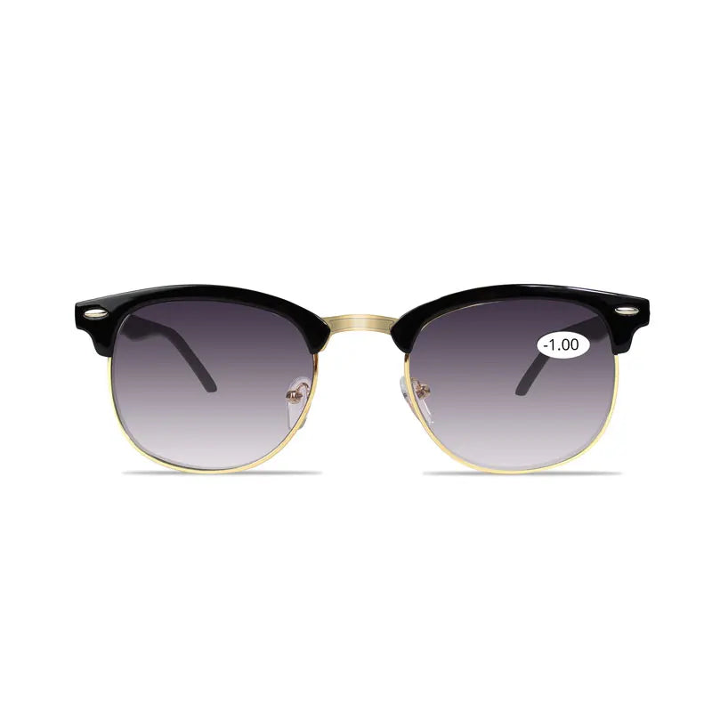 Prescription Myopia Sunglasses – Grey Gradient Lens, Anti-UV400, -0.50 to -5.00, Unisex
