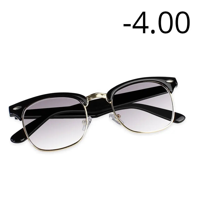 Prescription Myopia Sunglasses – Grey Gradient Lens, Anti-UV400, -0.50 to -5.00, Unisex