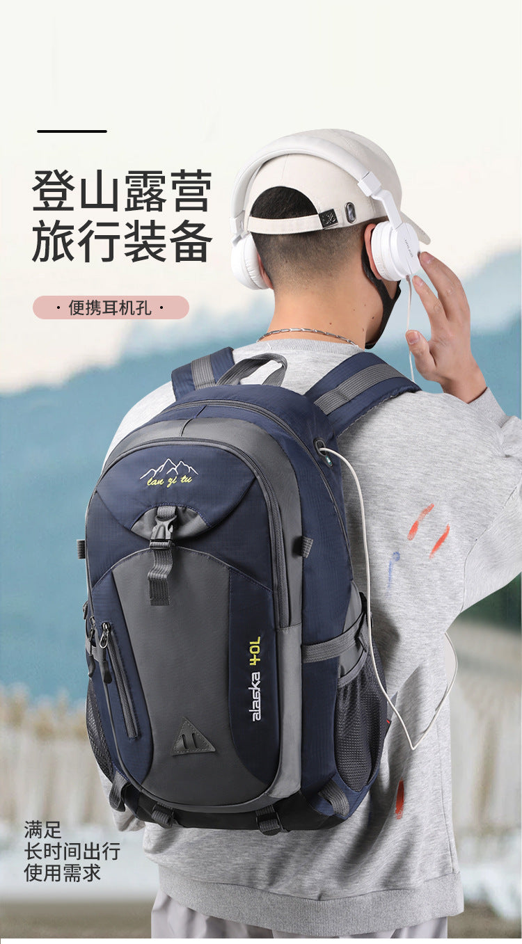 Waterproof Nylon Hiking & Travel Backpack – Unisex, Outdoor Camping & Mountaineering