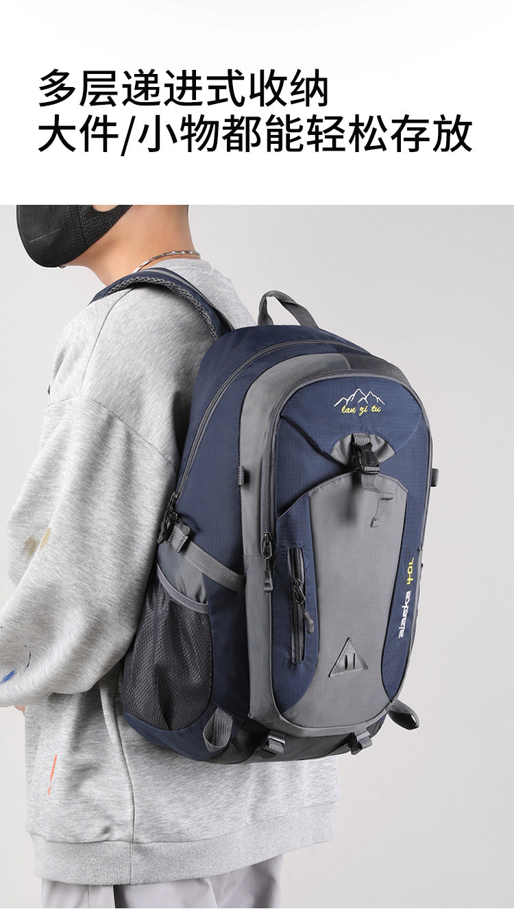 Waterproof Nylon Hiking & Travel Backpack – Unisex, Outdoor Camping & Mountaineering