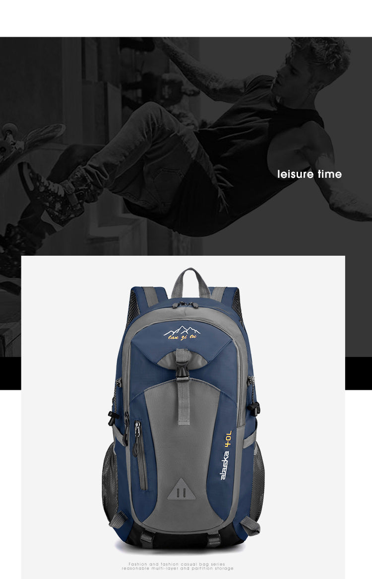 Waterproof Nylon Hiking & Travel Backpack – Unisex, Outdoor Camping & Mountaineering