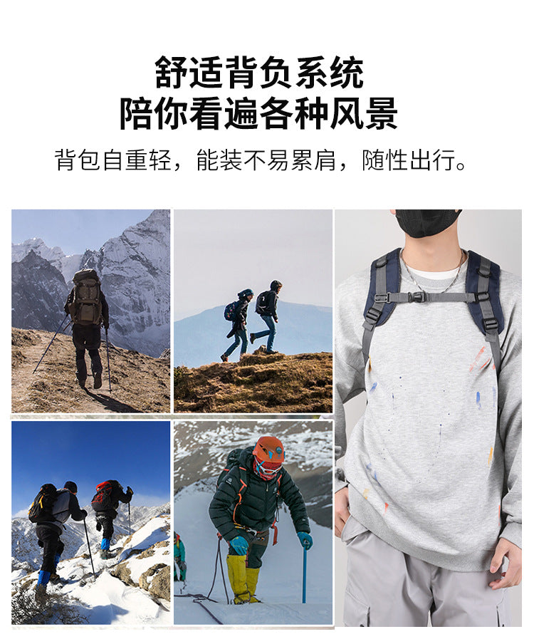 Waterproof Nylon Hiking & Travel Backpack – Unisex, Outdoor Camping & Mountaineering