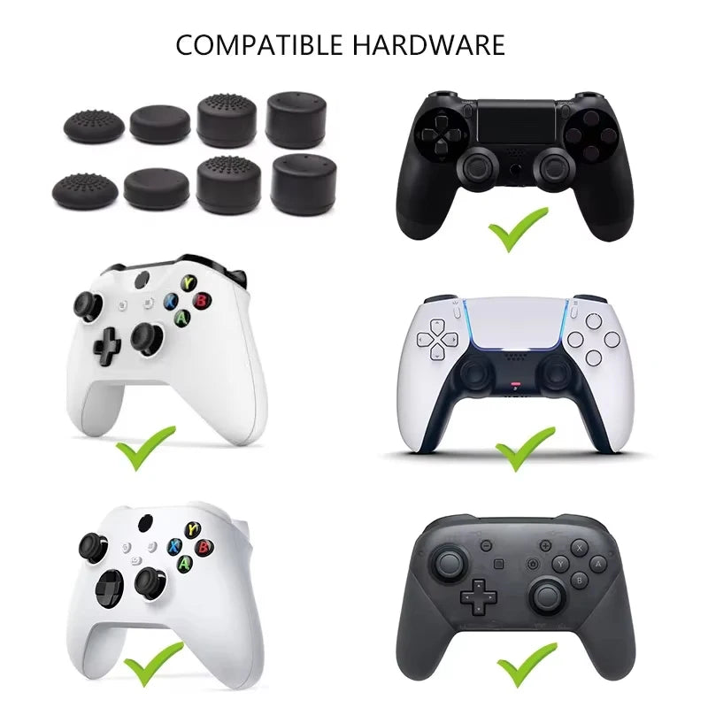 Data Frog PS5 Extended Trigger & D-Pad Key Cap Set – L2/R2 Extender, Transparent & Black