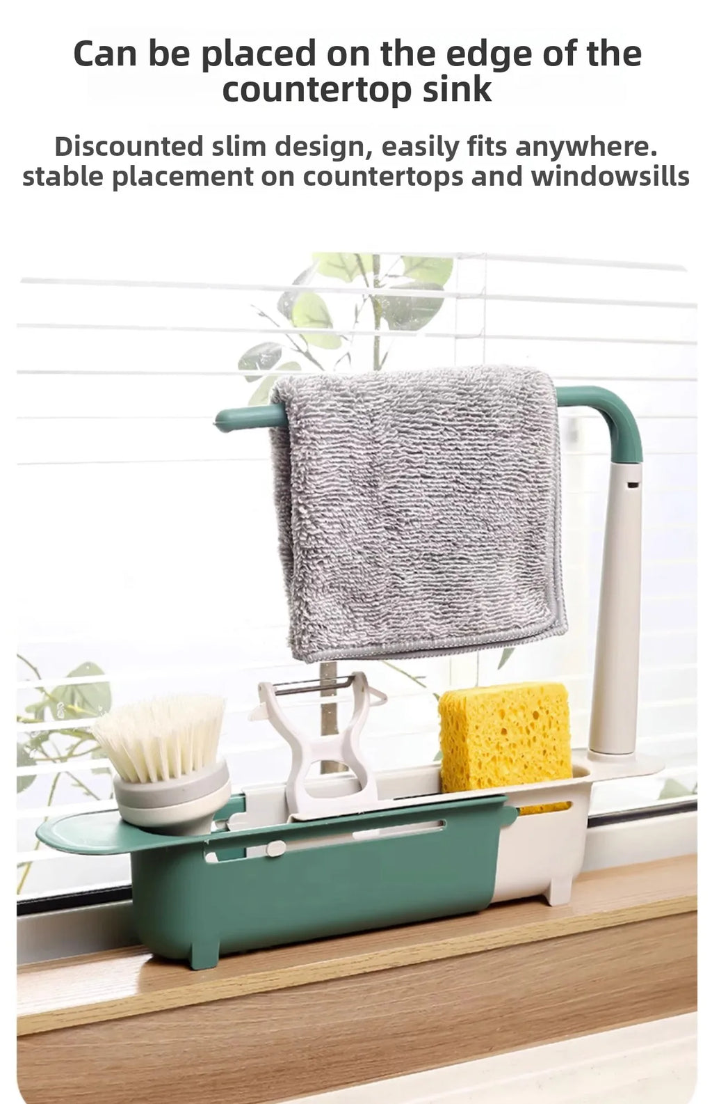 Adjustable Over-Sink Dish Rack | Extendable Kitchen Organizer