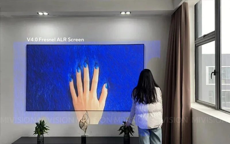 ALR Fresnel Fixed Frame Projector Screen – 98% Ambient Light Rejection, 130–150 Inch, 16:9, 8K/4K