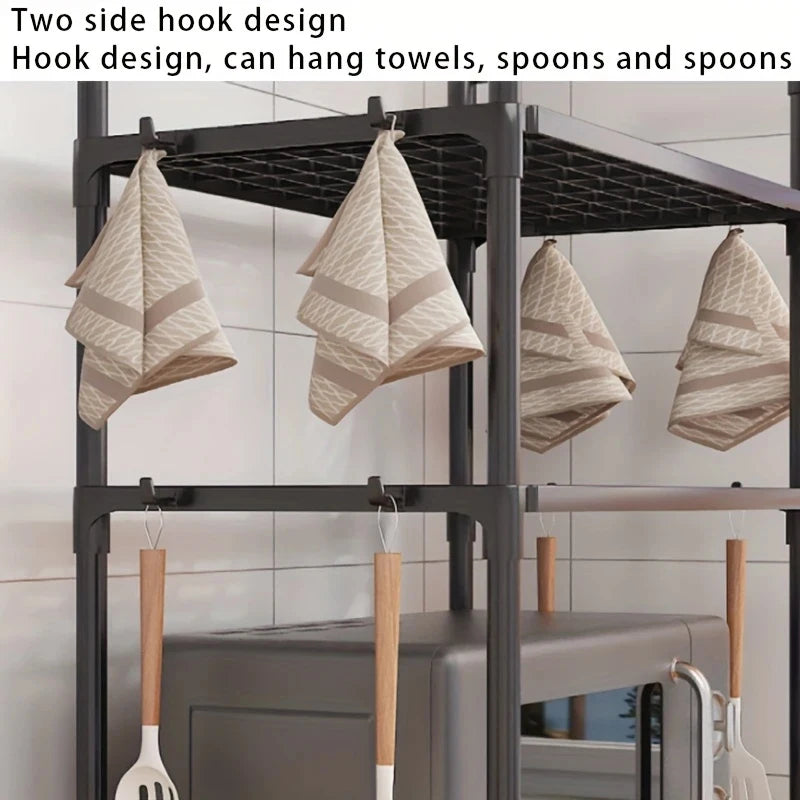 Multi-Purpose Kitchen Storage Rack – Versatile Organizer for Countertop & Cabinet
