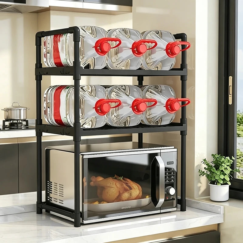 Multi-Purpose Kitchen Storage Rack – Versatile Organizer for Countertop & Cabinet