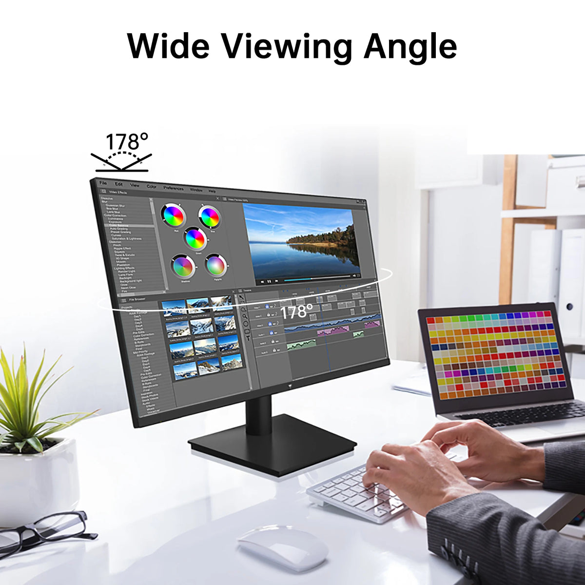 24 Inch 1080P 100Hz Gaming Monitor – FreeSync, HDR10, HDMI & VGA, Zero-Frame Design