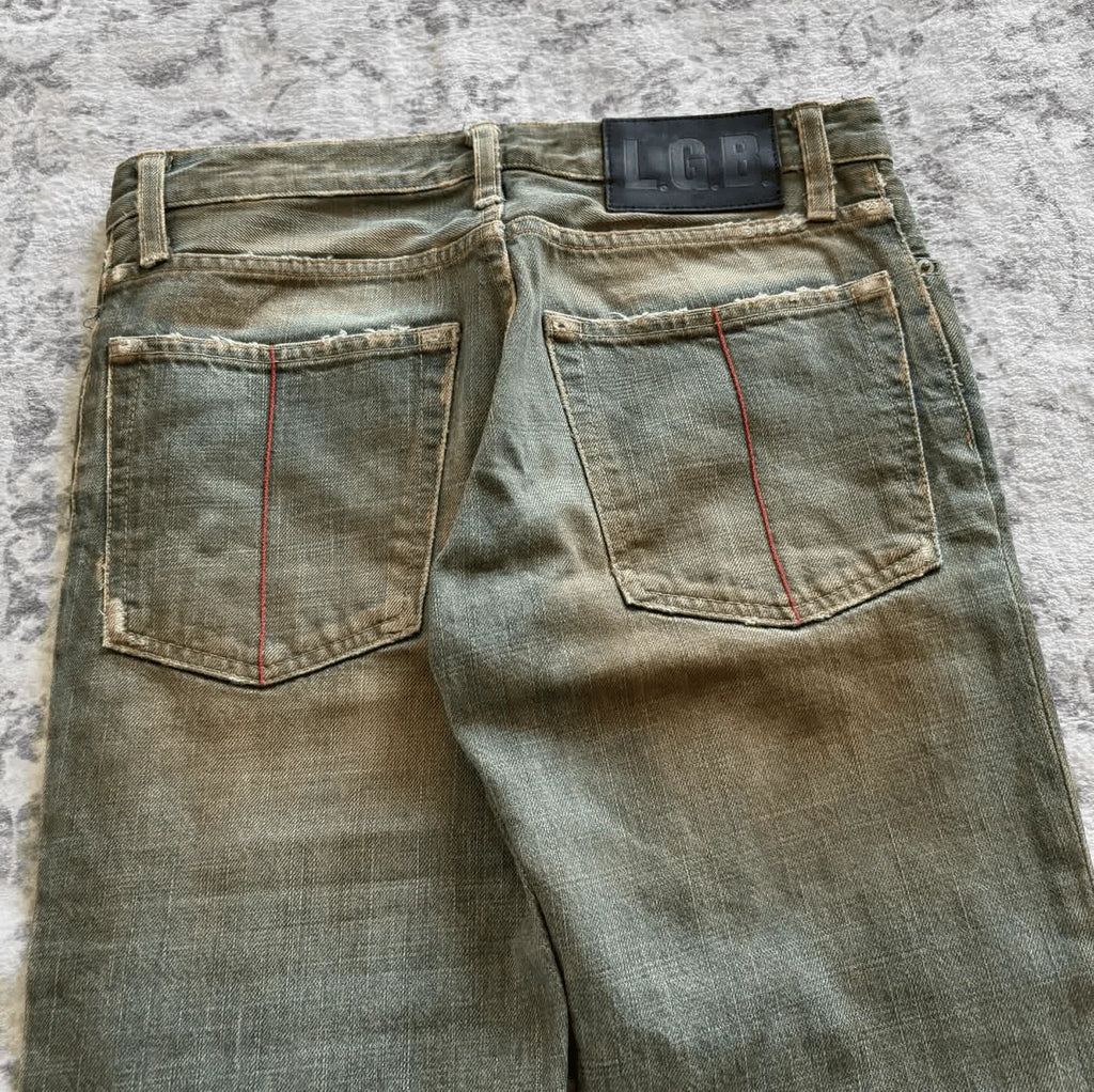 Women’s Retro Micro-Horn Flare Jeans – Casual Rock Style, Sizes S–XL, Blue Denim
