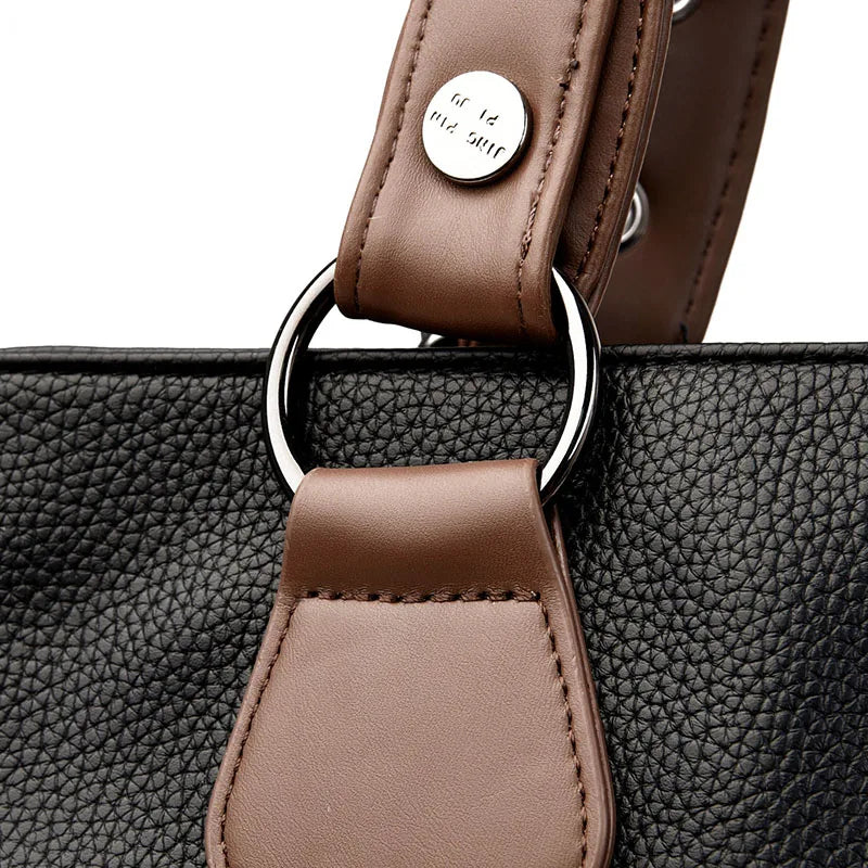 Women’s Genuine Cowhide Leather Crossbody Handbag – Large Capacity Shoulder Messenger Bag