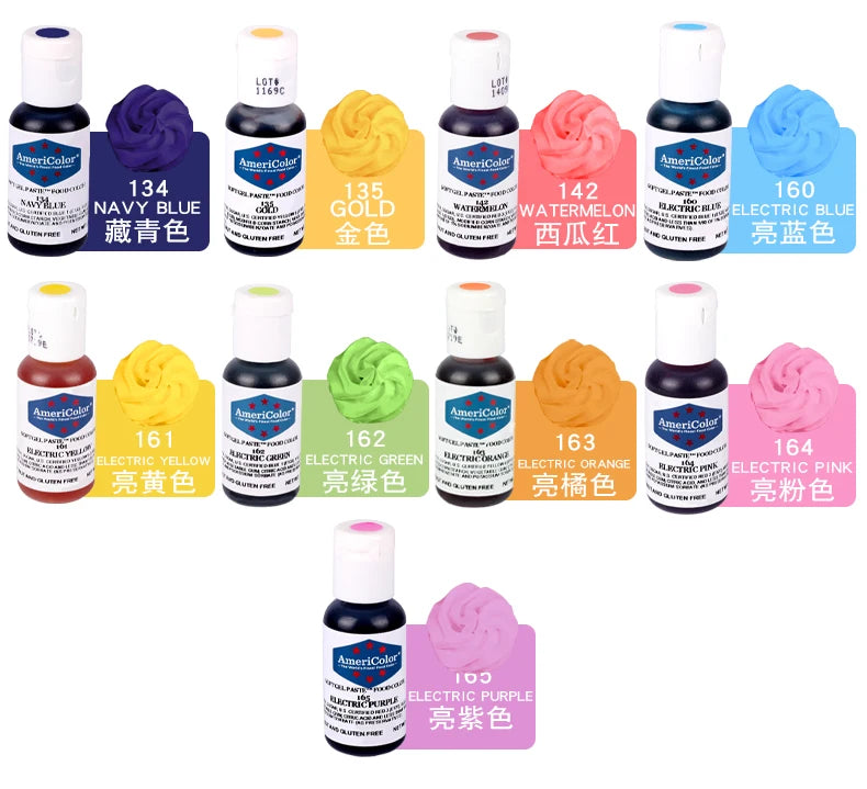 Liquid Food Coloring Pigments, 22 Color Options