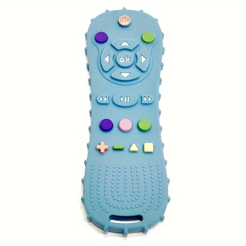 Montessori Baby Silicone Teether Sensory Toy – Remote Control Shape, Boys & Girls Gift