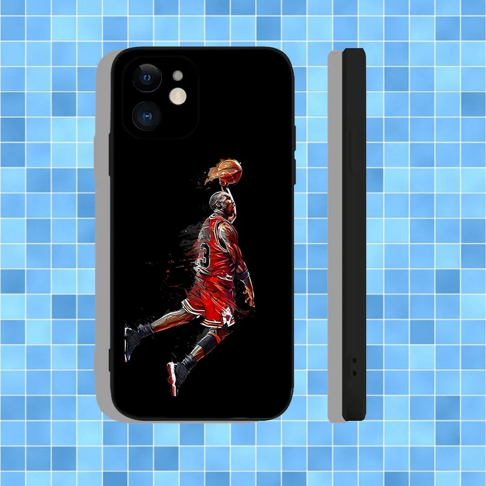 Jordan 23 Basketball Soft Silicone iPhone Case – For iPhone 7–16 Pro Max, Mini, XS, XR, SE