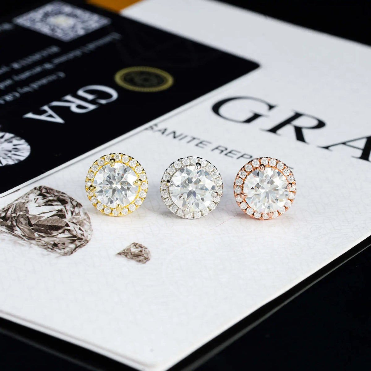 925 Sterling Silver Moissanite Stud Earrings – 4–11mm, Engagement & Wedding, Women’s Gift