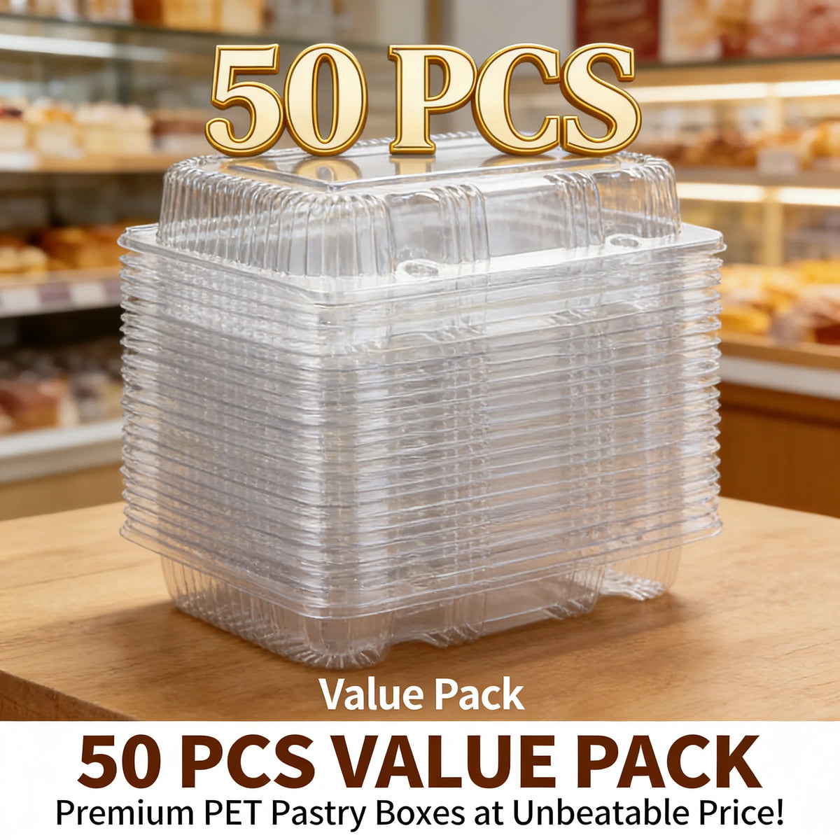Clear Clamshell Food Containers for Takeout & Desserts