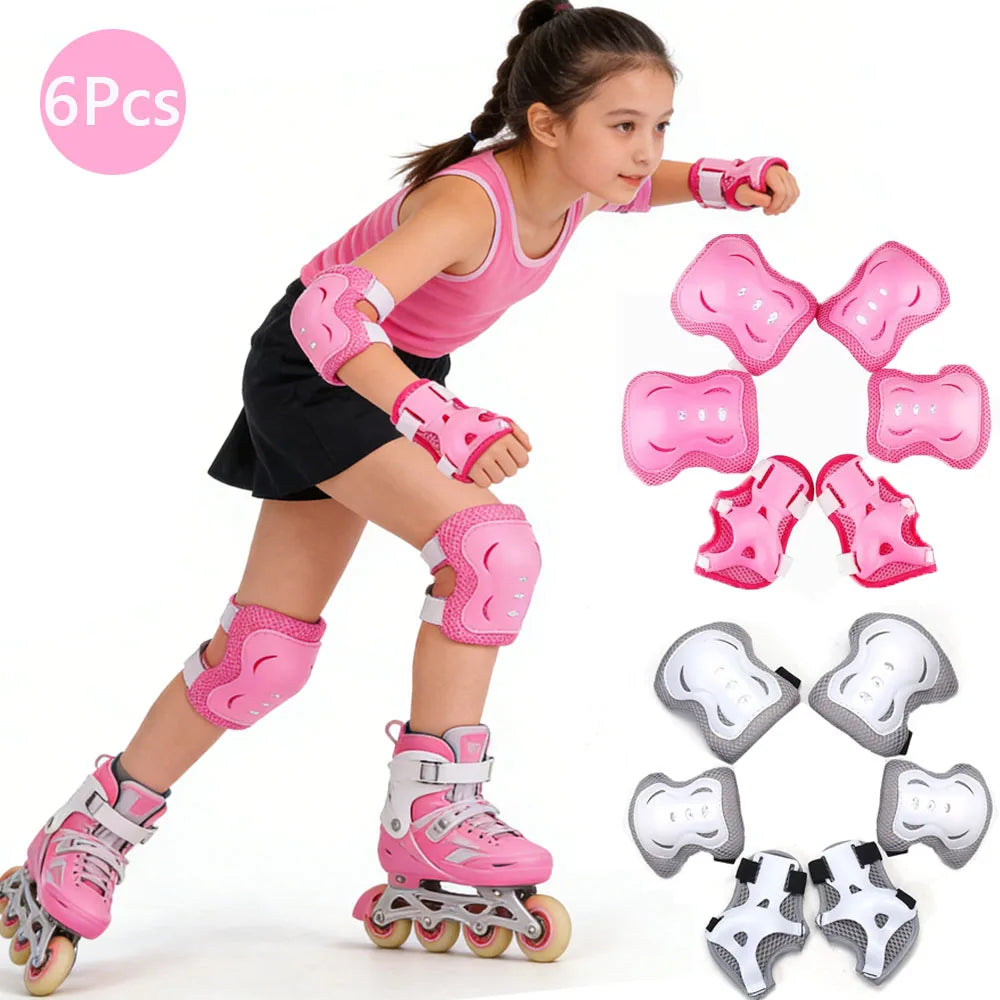 Kids Protective Gear Set – Knee, Elbow & Wrist Guards, Ages 3–10, for Skating & Cycling
