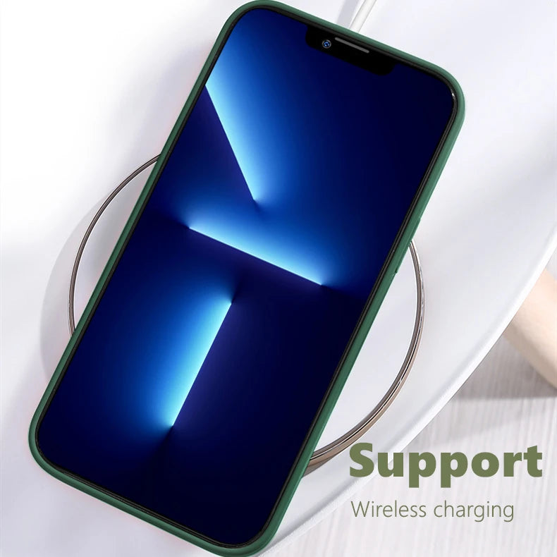 Shockproof Soft Silicone iPhone Case – For iPhone SE 2020/2022, 7, 8, 8 Plus, Luxury Liquid Cover