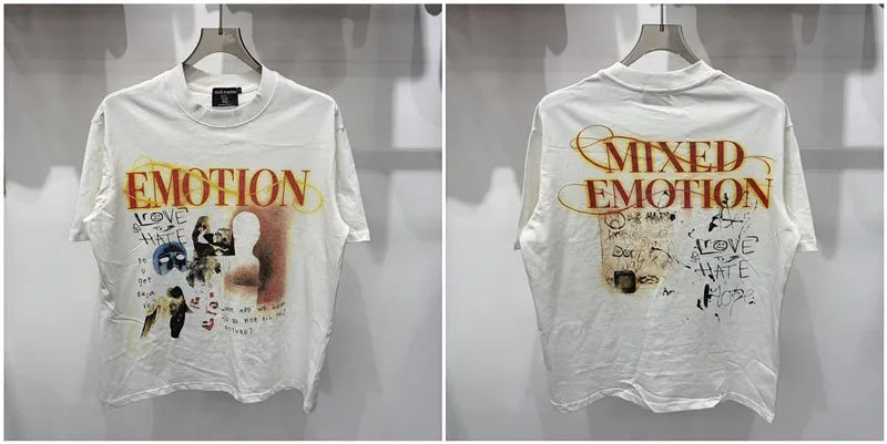 Mixed Emotion Rhinestone Oversized Cotton Tee