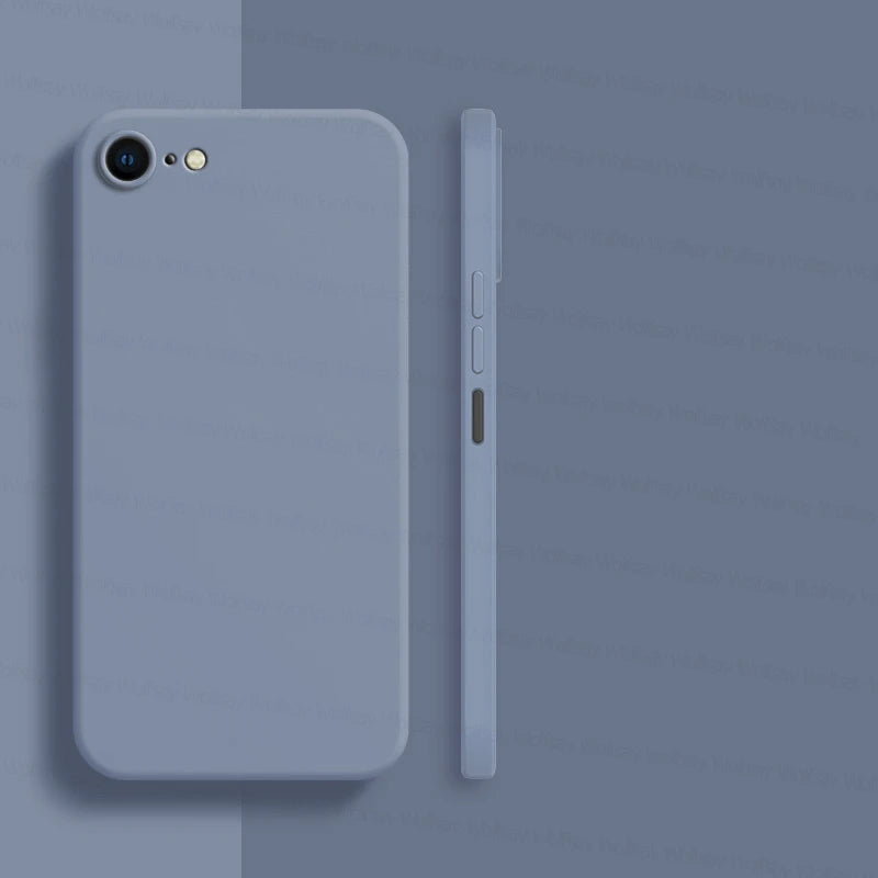 Shockproof Soft Silicone iPhone Case – For iPhone SE 2020/2022, 7, 8, 8 Plus, Luxury Liquid Cover