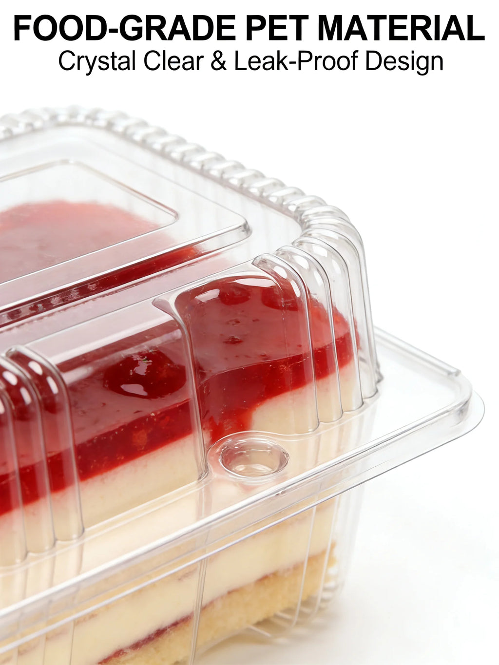 Clear Clamshell Food Containers for Takeout & Desserts