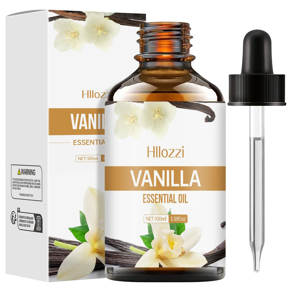 Vanilla Essential Oil – Aromatherapy, DIY Soap & Face Use, All Skin Types, Long-Lasting
