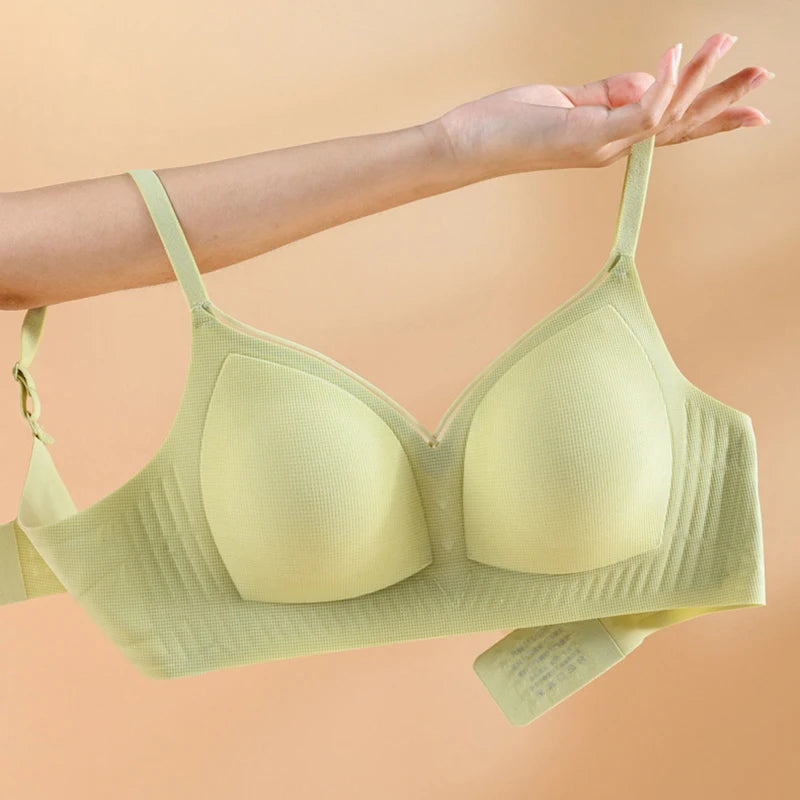 Women’s Seamless Wireless Gathering Bra – Adjustable, No Steel Ring, Sizes S–XXL