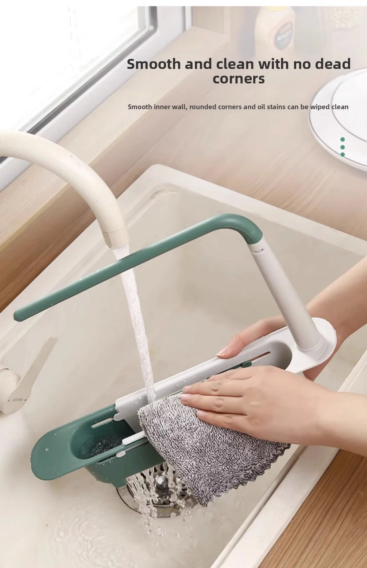 Adjustable Over-Sink Dish Rack | Extendable Kitchen Organizer
