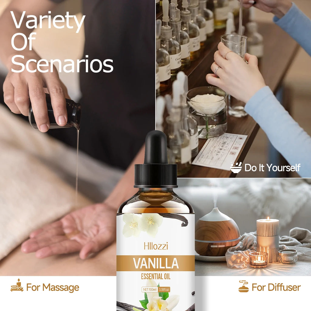 Vanilla Essential Oil – Aromatherapy, DIY Soap & Face Use, All Skin Types, Long-Lasting