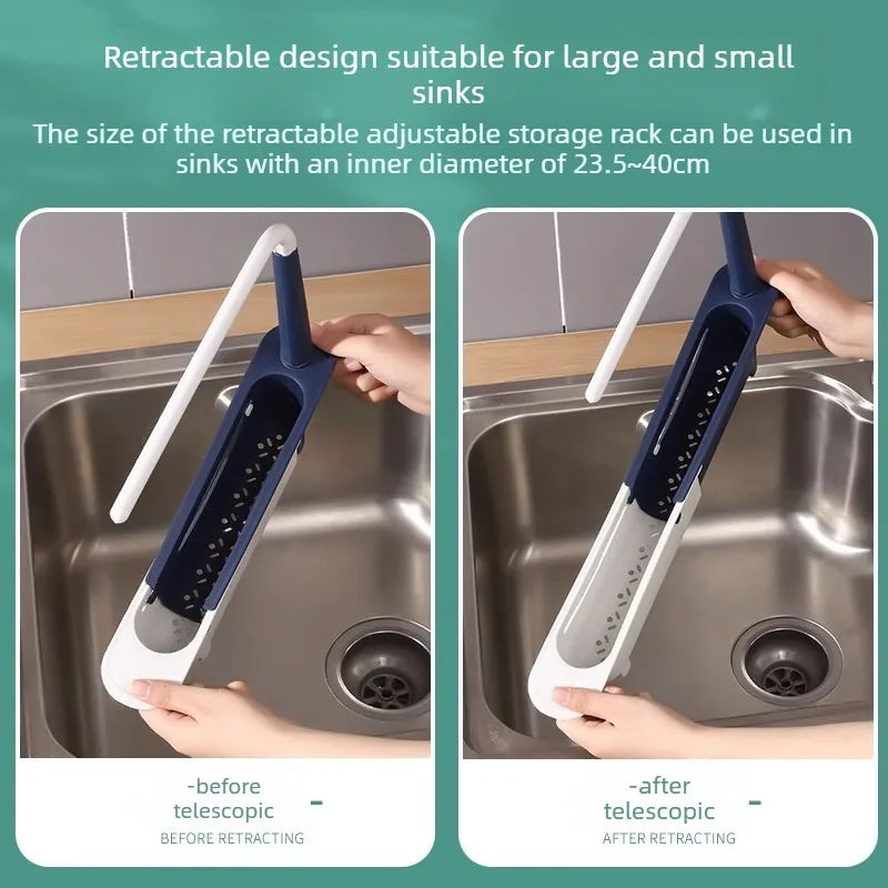Adjustable Over-Sink Dish Rack | Extendable Kitchen Organizer