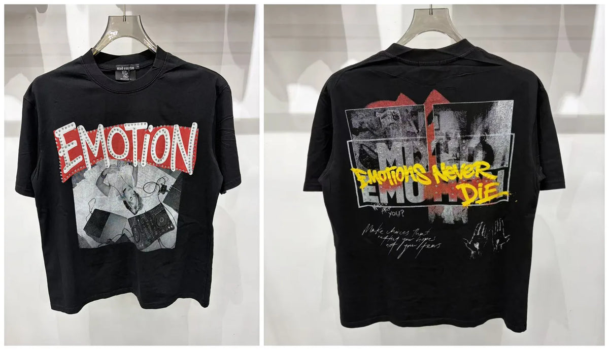 Mixed Emotion Rhinestone Oversized Cotton Tee