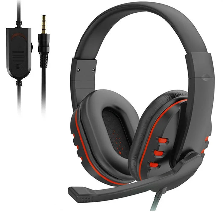 3.5mm Wired Gaming Headset – Stereo Sound, Over-Ear Headphones with Microphone