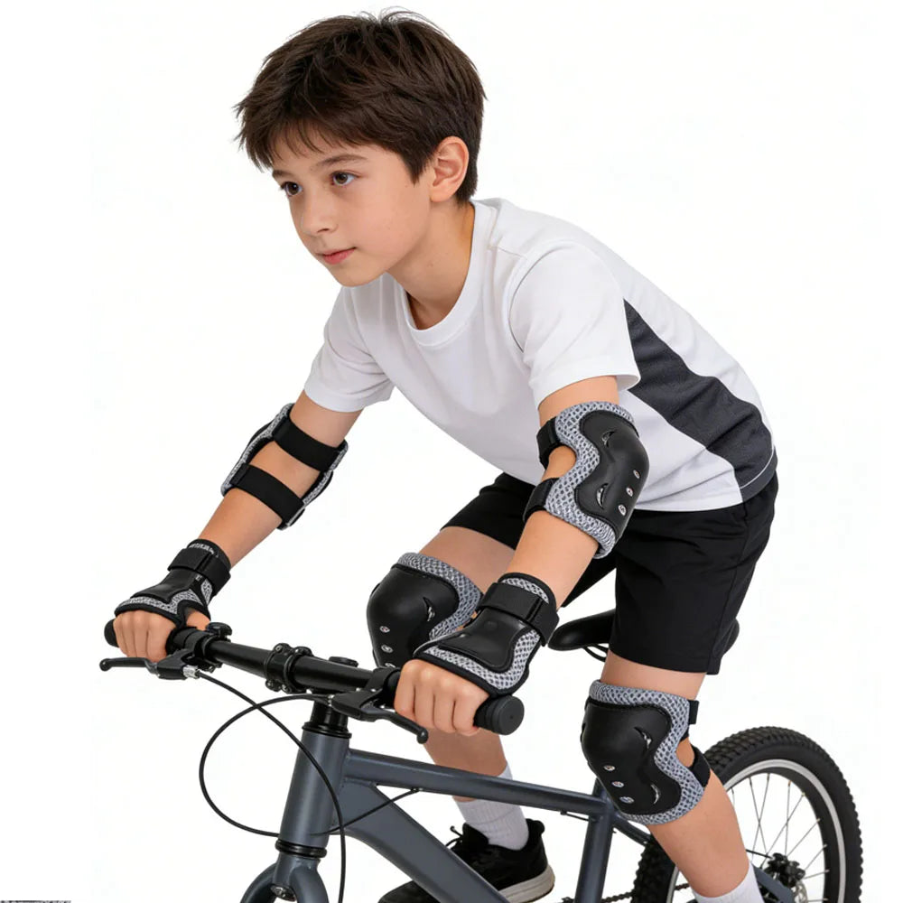 Kids Protective Gear Set – Knee, Elbow & Wrist Guards, Ages 3–10, for Skating & Cycling