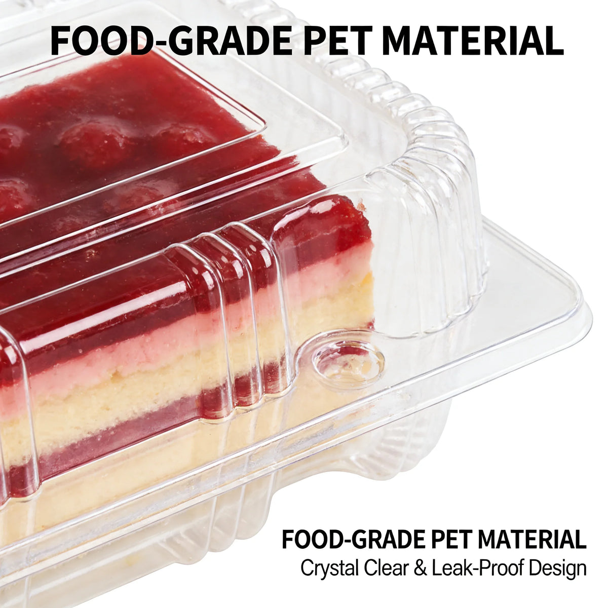 Clear Clamshell Food Containers for Takeout & Desserts