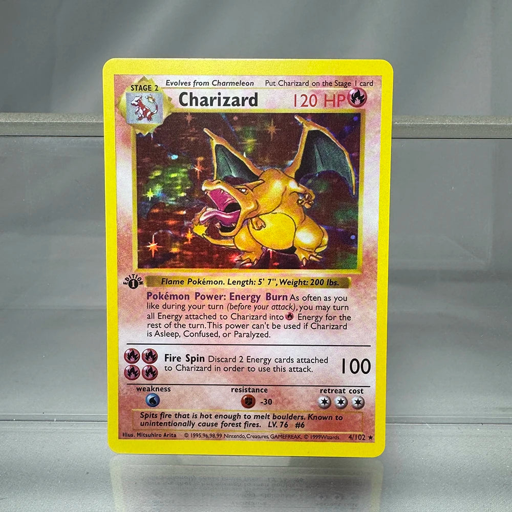 Pokémon TCG Proxy Foil Cards – 1996 Base Set, Charizard, Blastoise, Dragonite & More
