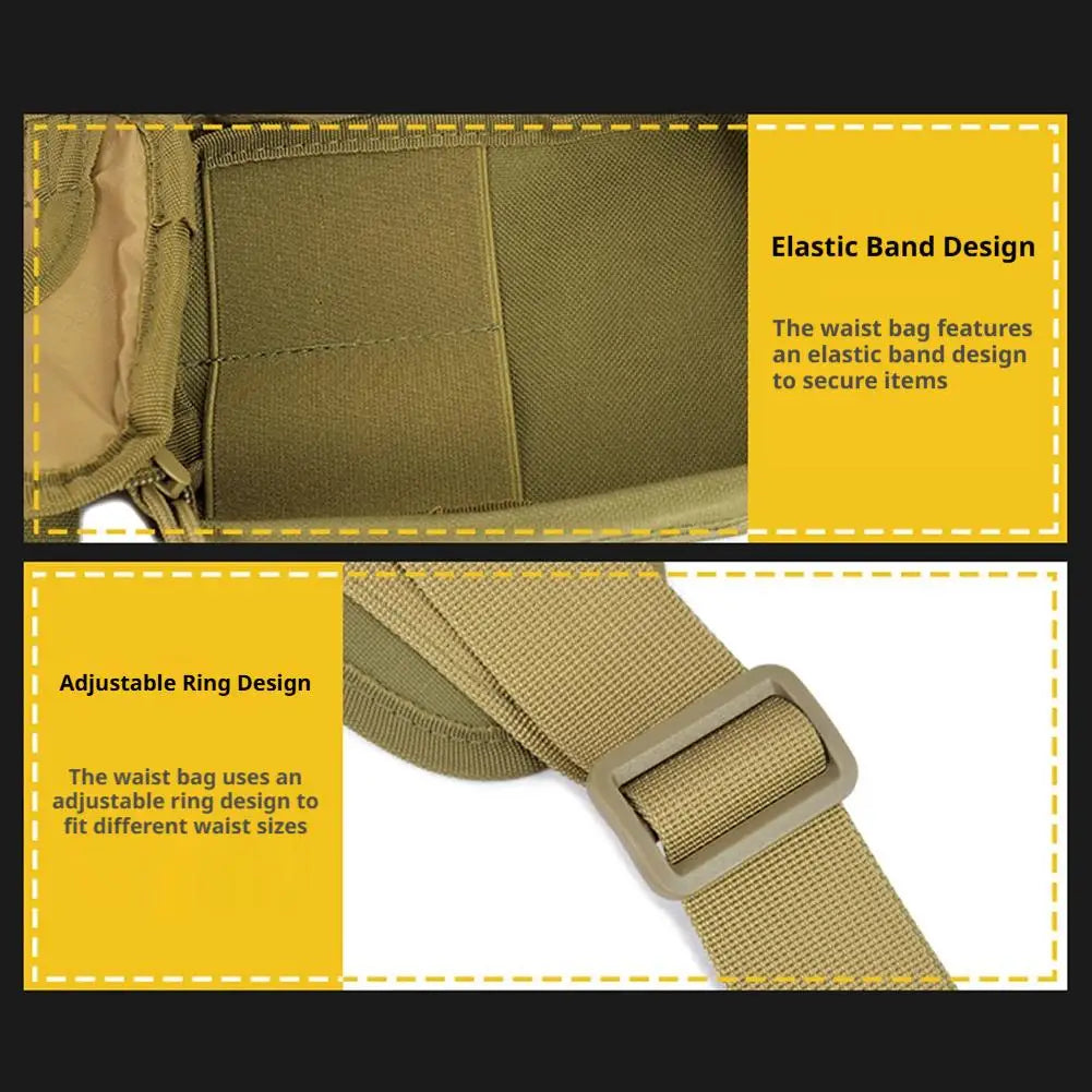 Waterproof Tactical Waist Bag & Fanny Pack – Oxford Cloth, Outdoor Hunting, Camping & Daily