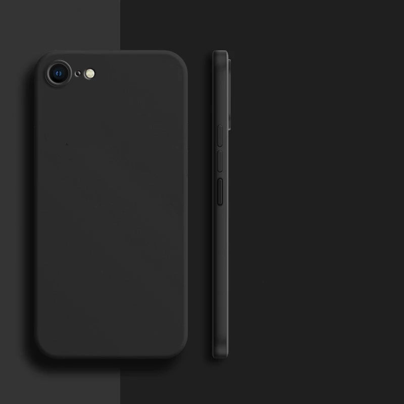 Shockproof Soft Silicone iPhone Case – For iPhone SE 2020/2022, 7, 8, 8 Plus, Luxury Liquid Cover