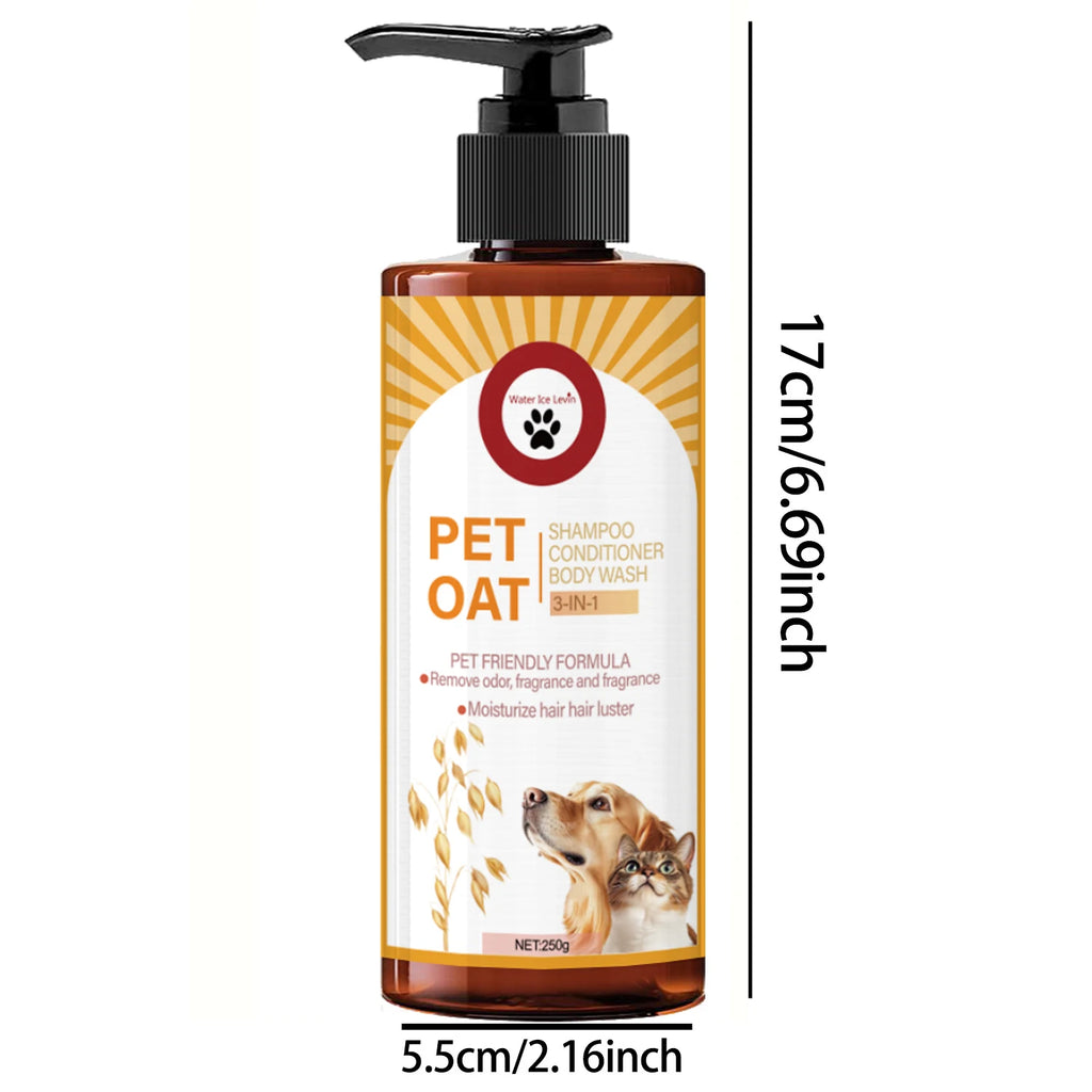 Pet Shampoo for Dogs & Cats – Cleans Fur, Removes Odor, Long-Lasting Fragrance, 250g