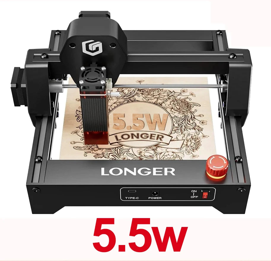 LONGER Mini Portable Laser Engraver & Cutter Machine – Compact, for Wood, Leather & More
