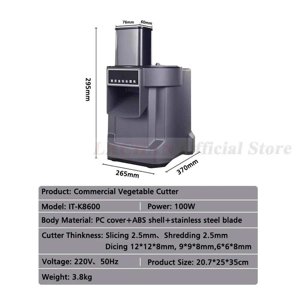 HomeWise K8600 3-in-1 Vegetable Cutter & Food Processor – Shred, Dice & Slice