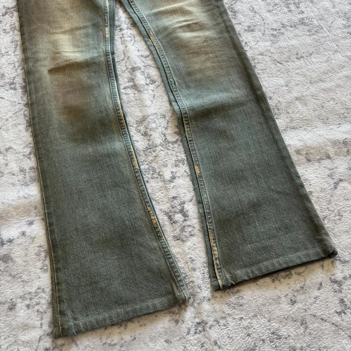 Women’s Retro Micro-Horn Flare Jeans – Casual Rock Style, Sizes S–XL, Blue Denim