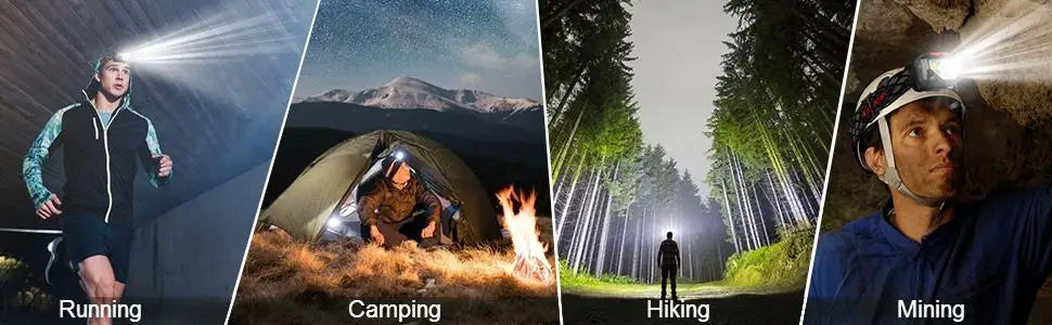 High Power COB LED Headlamp with Sensor Type-C Rechargeable IPX6 Waterproof Flashlight for Camping Running Fishing Head Light