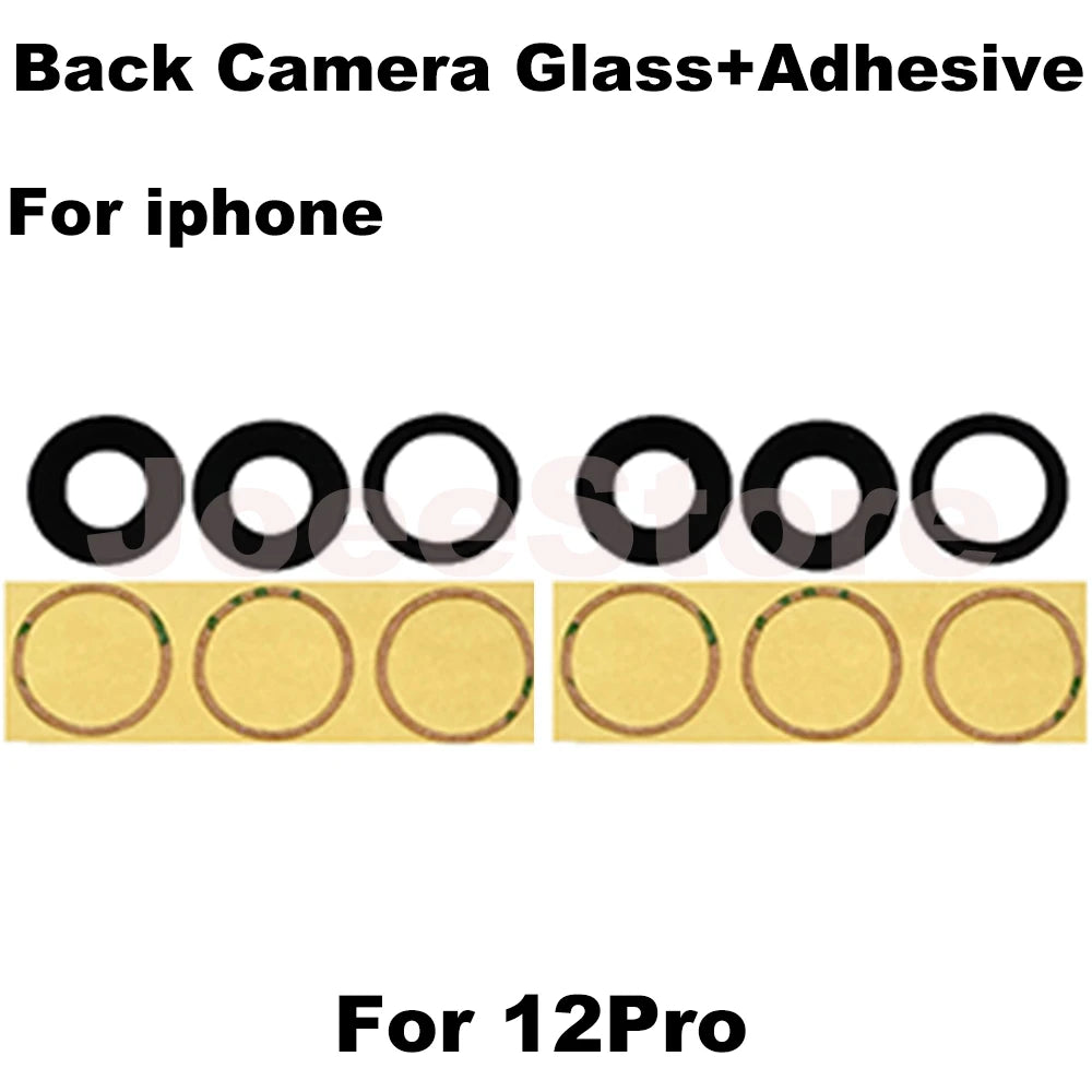 iPhone Rear Camera Glass Lens Replacement with 3M Adhesive – iPhone 11–14 Pro Max, X, XS, XR, 6–8