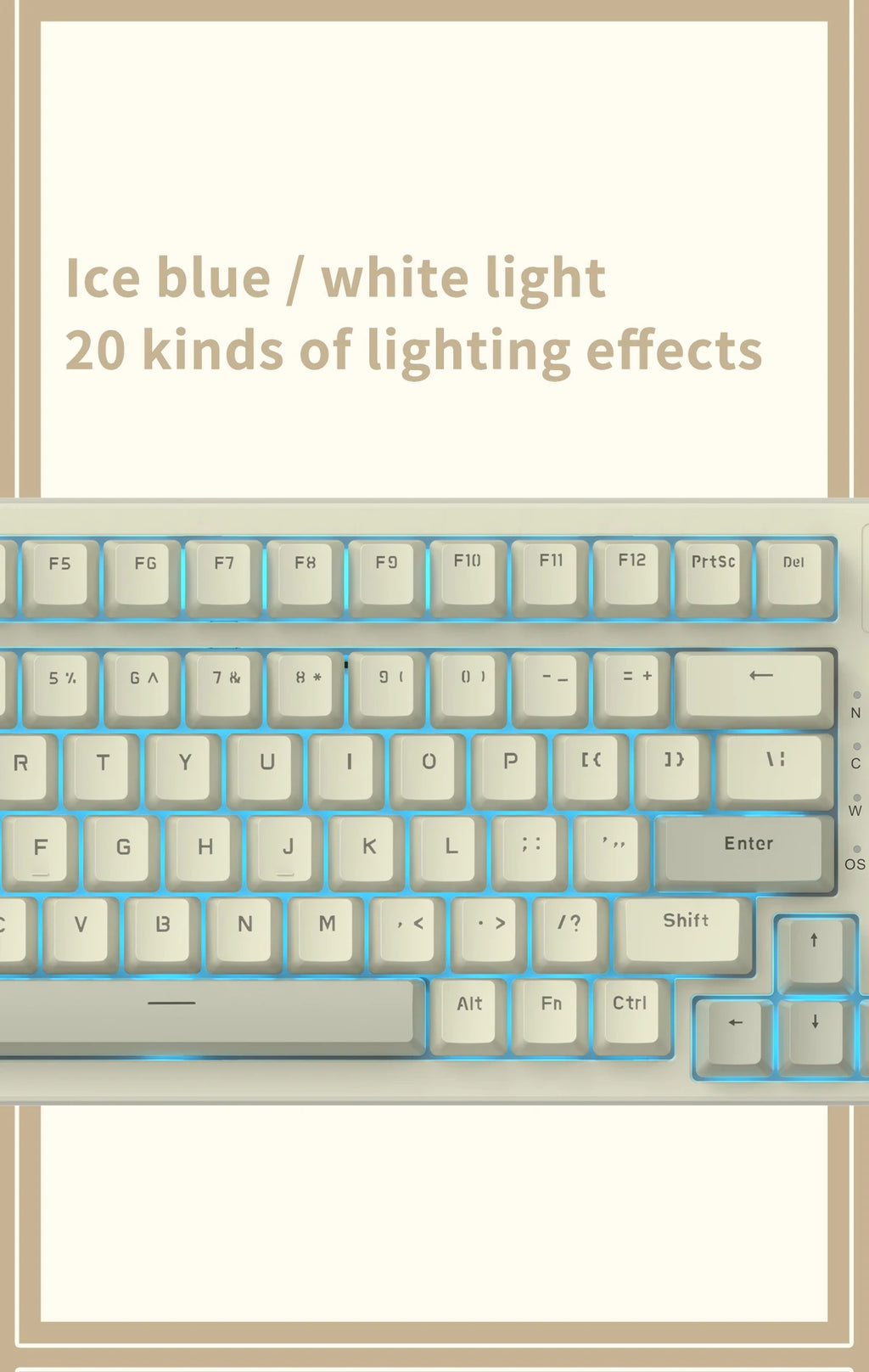 Ajazz AK992 98-Key Hot-Swap Wired Mechanical Gaming Keyboard – Multimedia Knob, USB
