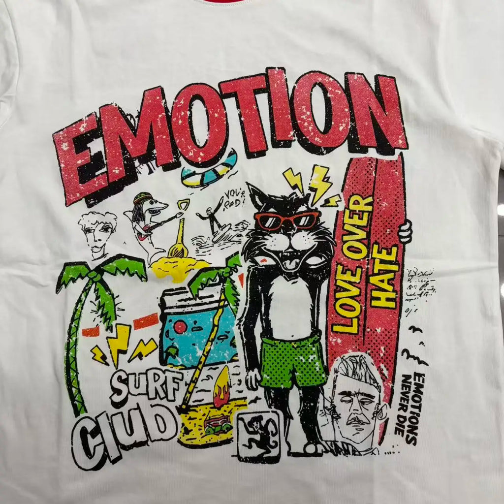 Mixed Emotion Rhinestone Oversized Cotton Tee