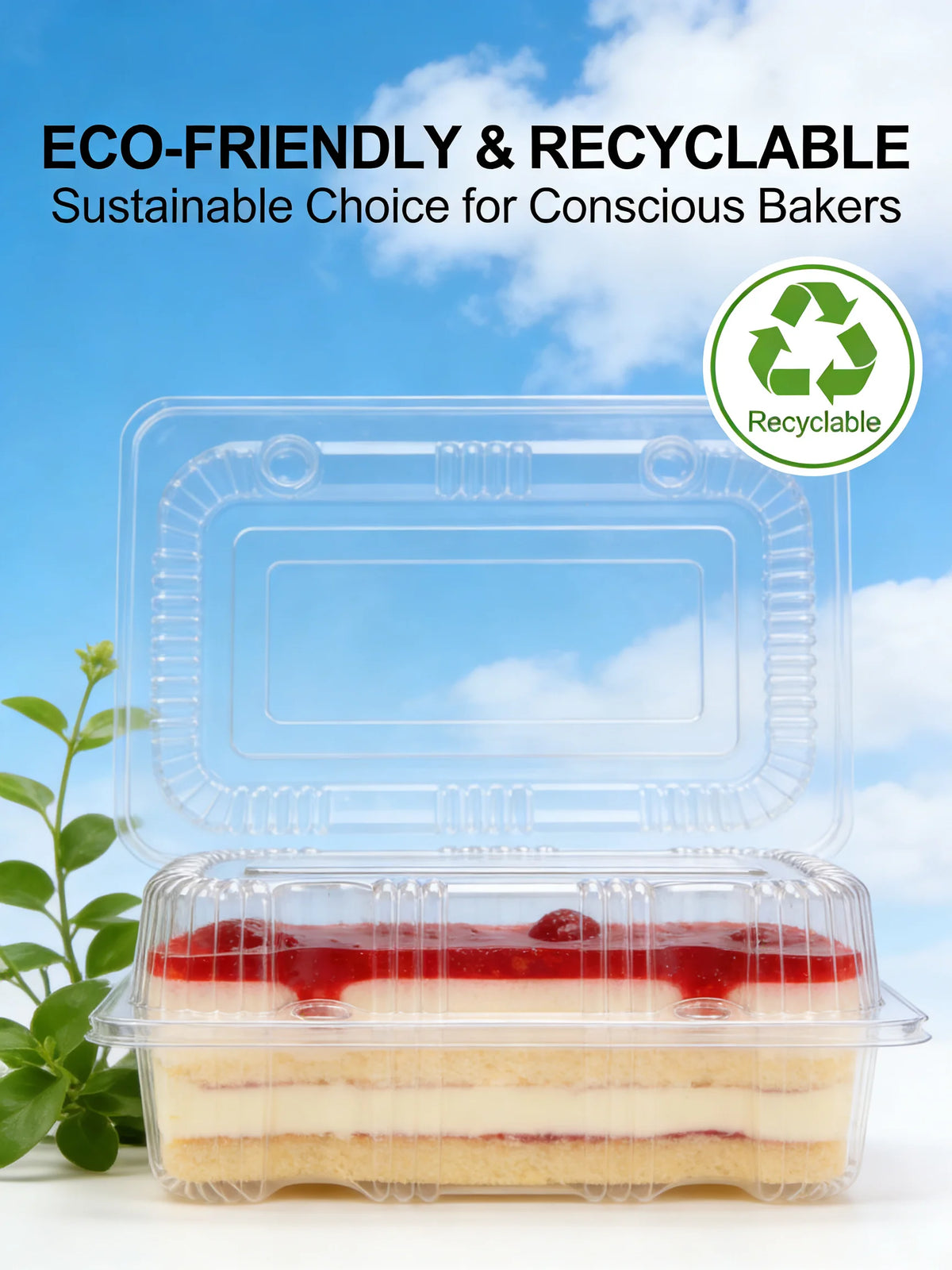 Clear Clamshell Food Containers for Takeout & Desserts