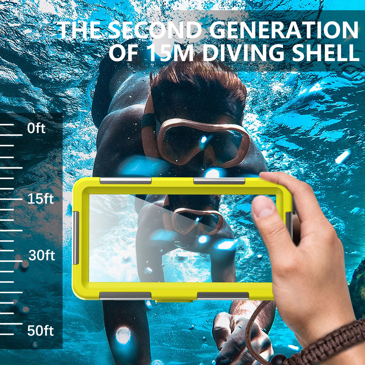IP68 Waterproof Phone Case for Diving & Photography – 15m/50ft, Universal 6.9 Inch